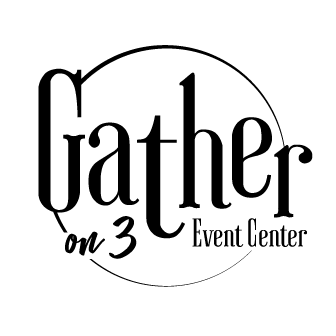Gather on 3 Event Center at The Woods Logo