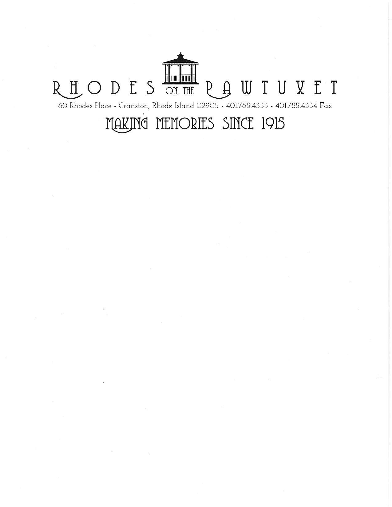 Rhodes on the Pawtuxet Logo