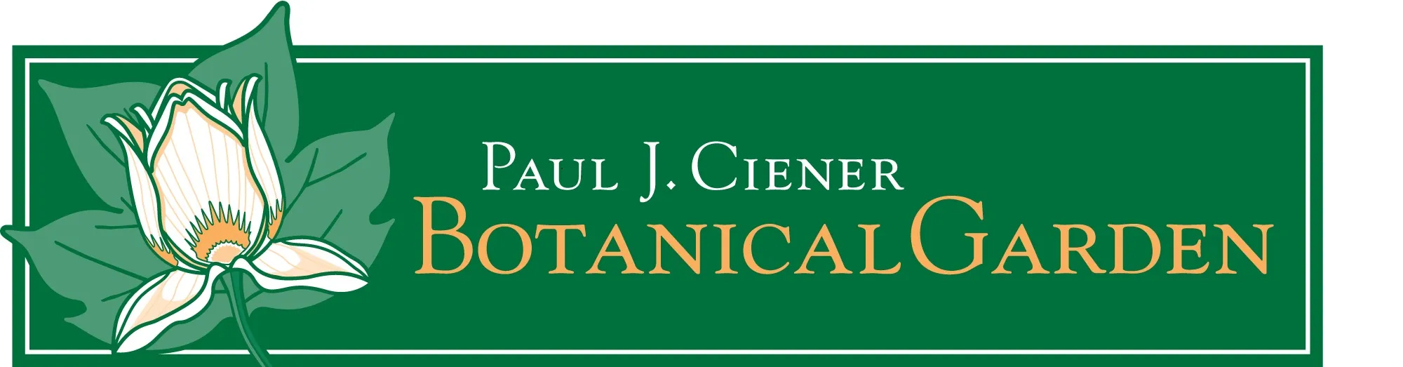 Paul J. Ciener Botanical Garden In Kernersville, NC Logo