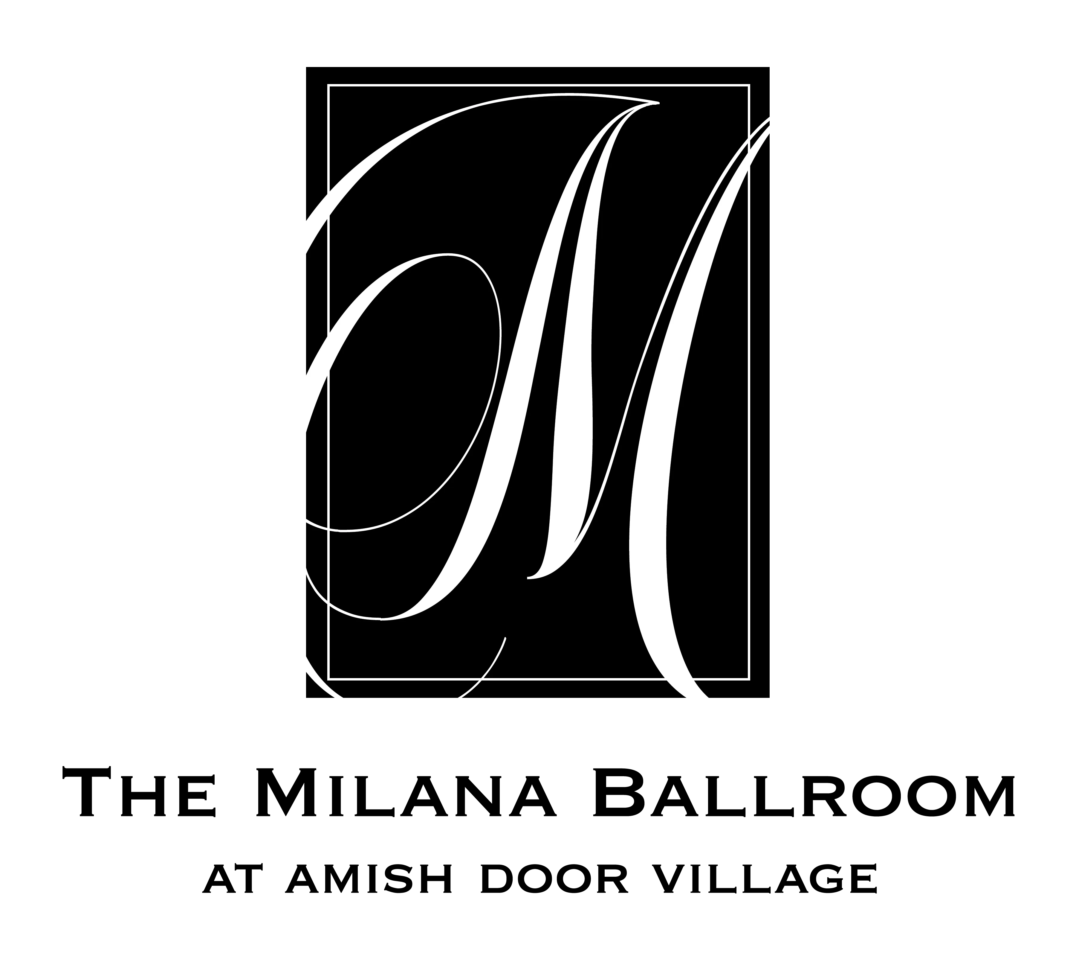 The Milana Ballroom at the Amish Door Village Logo